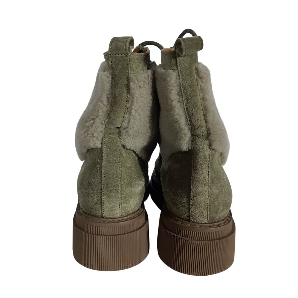 Voile Blanche Shearling Lined Olive Green Cleofe Boots Size 11 US / 41 EU - Picture 4 of 6